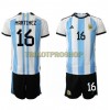 Original Trikotsatz Argentinien Lisandro Martinez 16 Heimtrikot WM 2022 Für Kinder